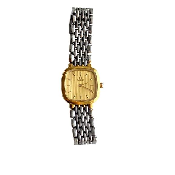 Omega Two-Tone Women's Square Face Watch - Picture 6 of 16